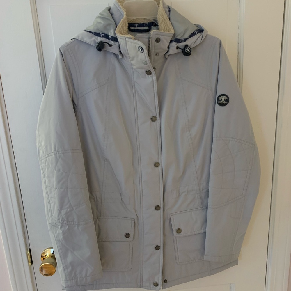 Blue Barbour jacket